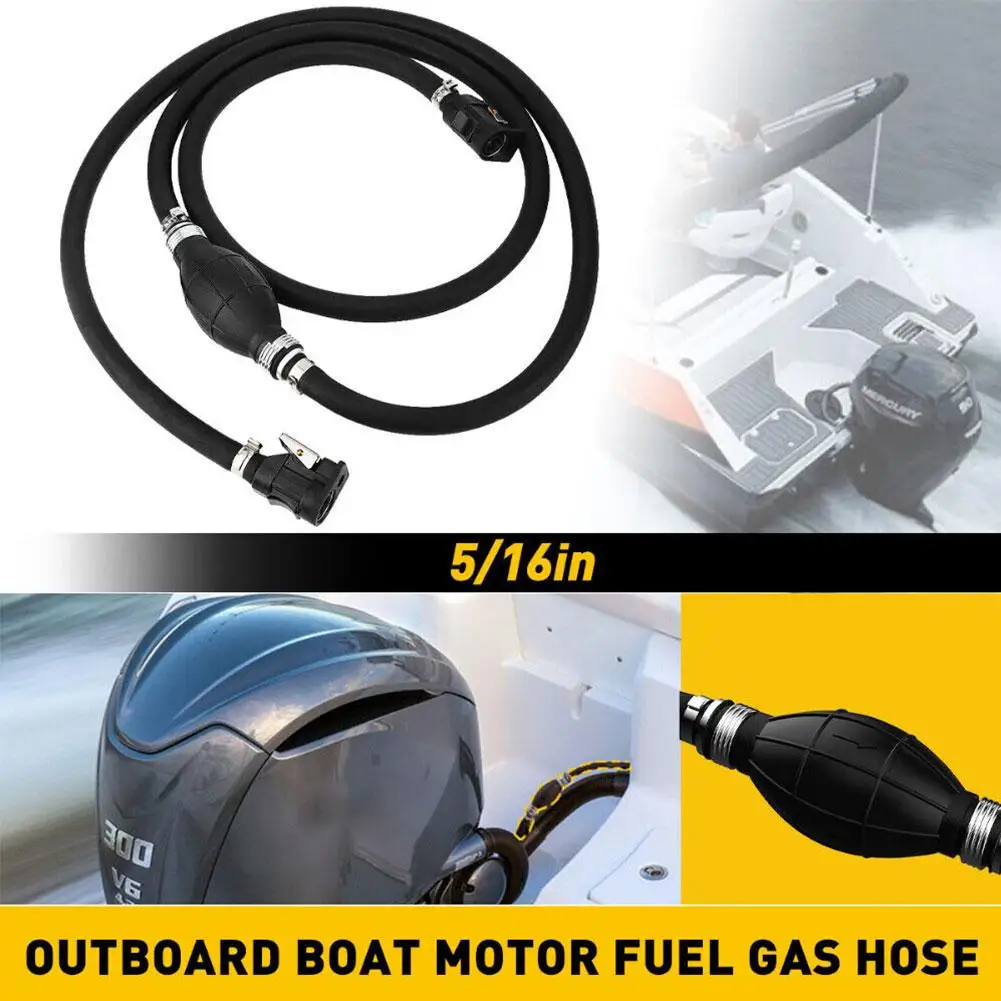 

210mm New Fuel Line Hose Outboard Boat Engine Petrol Tank Connectors Kit For Yamaha Motor R9R7