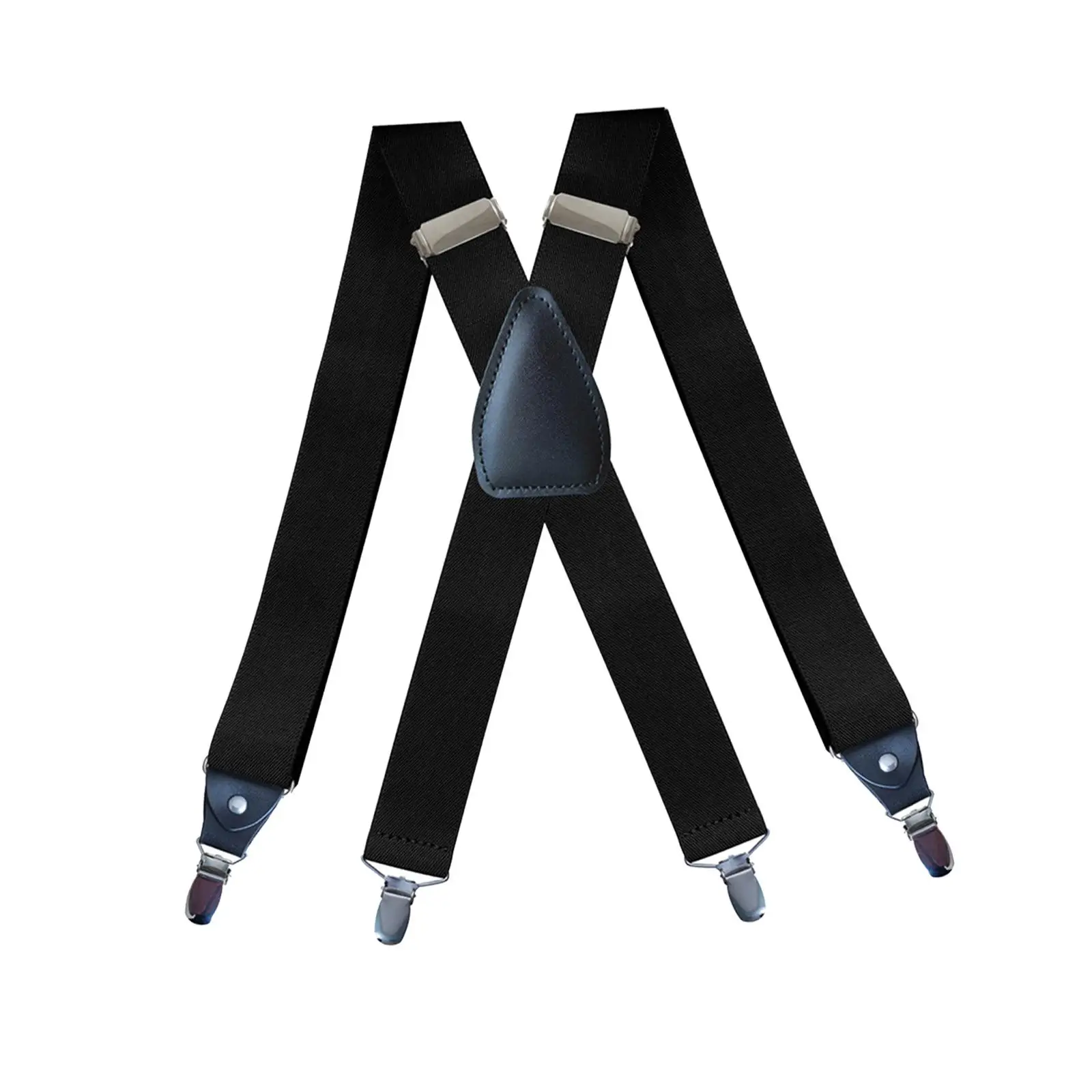 Durable Men`s Suspenders with 4 Sturdy Clips for Work and Casual Wear