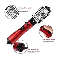 2-in-1 Electric Hair Straightening Brush, Automatic Rotary Hair Dryer, Blow Dryer, Professional Curling Iron, Comb, Salon Styler 1