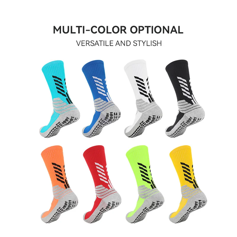 

Professional Football Men Medium Tube Adult Thickened Towel Bottom Anti Slip Soccer Socks Sports Glue Resistant Wholesale