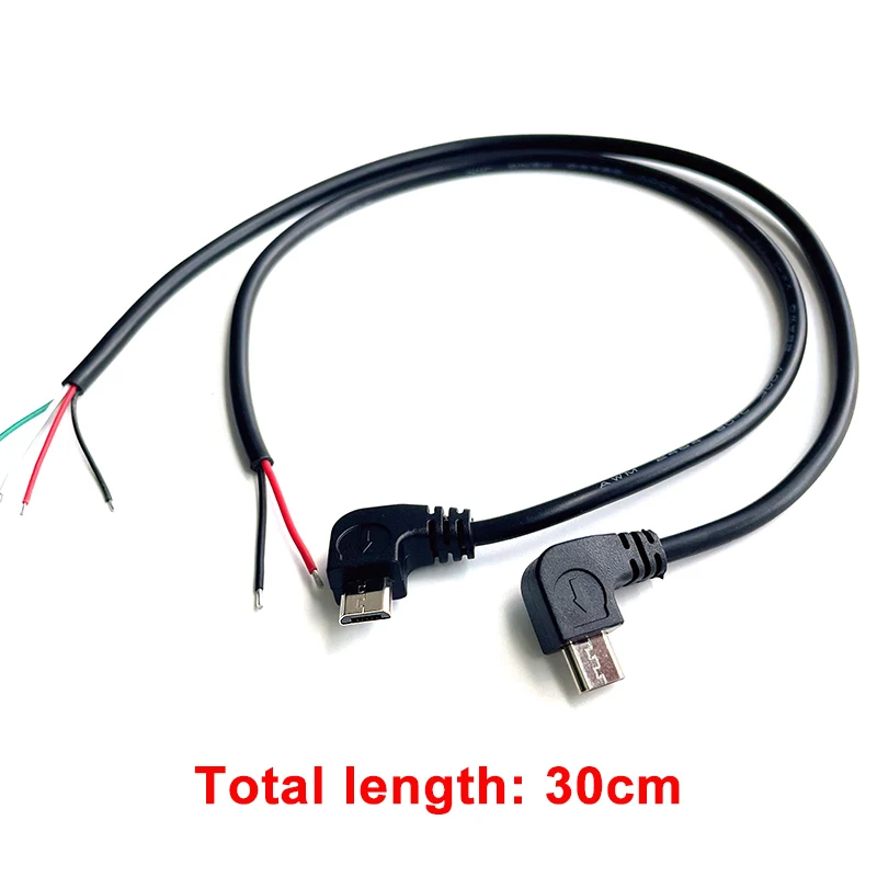 รูปสินค้า ชิ้นส่วนชาร์จ USB 2.0 แบบข้อศอก ใช้ได้กับ Micro USB และ Type-C