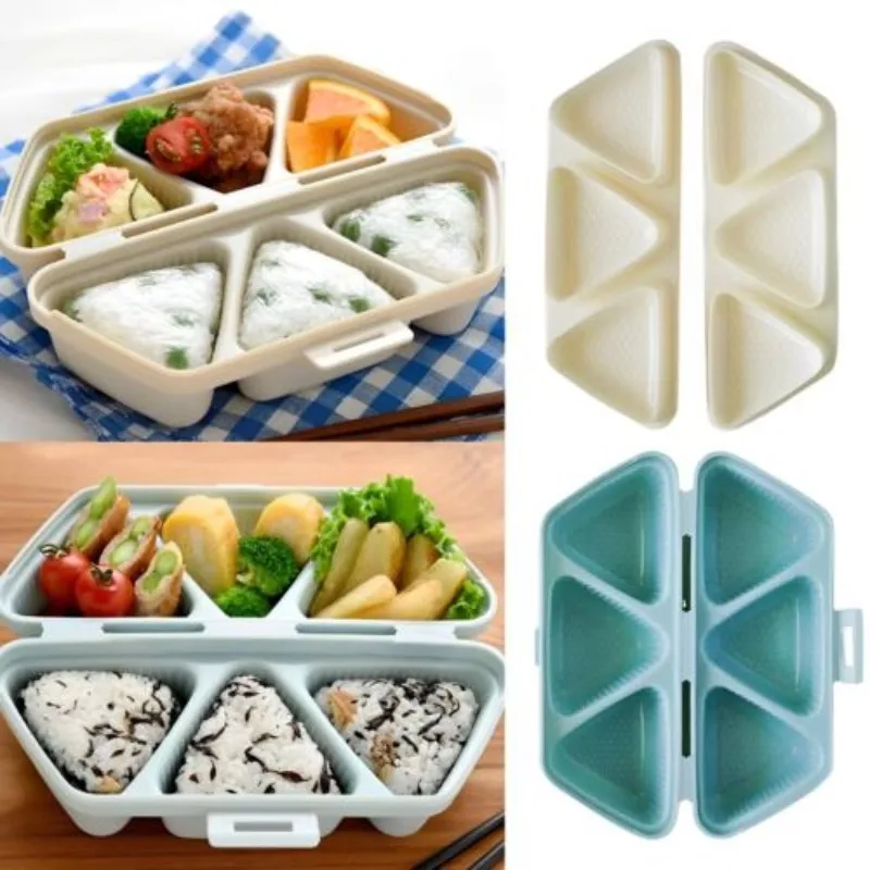 

Creative Triangle Sushi Mold Press Triangle Rice Ball Makers Reusable Triangle Onigiris Mould Bento DIY Accessories Making Kits