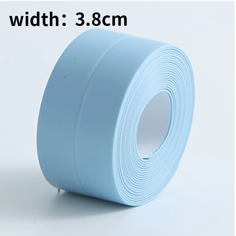 2021 New Bathroom Kitchen Shower Sink Bath Sealing Strip Tape Caulk Strip Self Adhesive Waterproof Wall Sticker Sink Edge Tape 