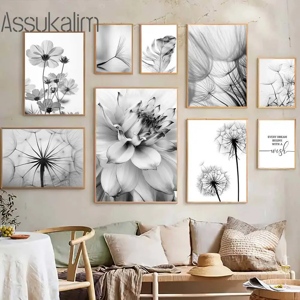 Винтажные художественные плакаты Одуванчик настенные картины абстрактный