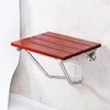 Solid Wood Folding Bath Chair Wall-mounted Shower Seats Non-slip Barrier-free Bathroom Stool Household Porch Shoe Changing Stool 1