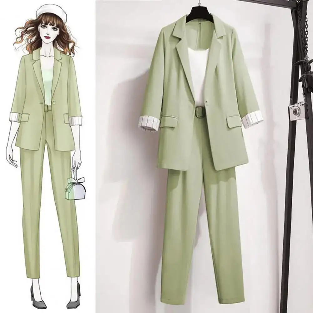 

Formal Blazer Suit Pants Vest Set Loose Lady Business Outfit OL Style Lapel Business Negotiation Women Coat Suit Commute