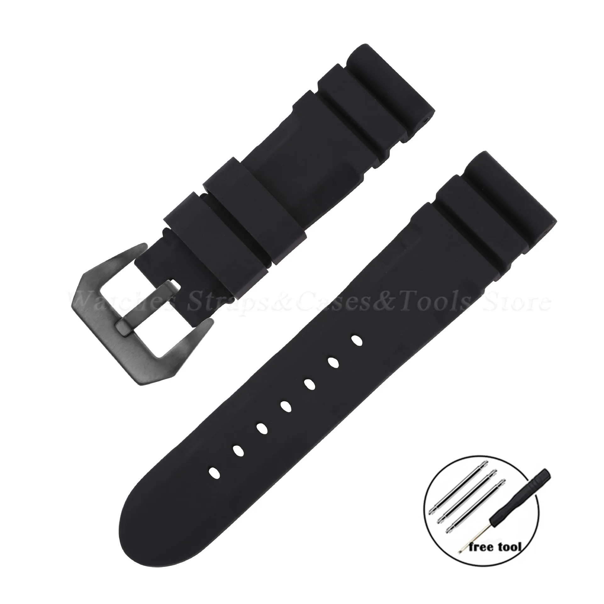 Silicone Watch Strap - Premium Rubber Bracelet Replacement