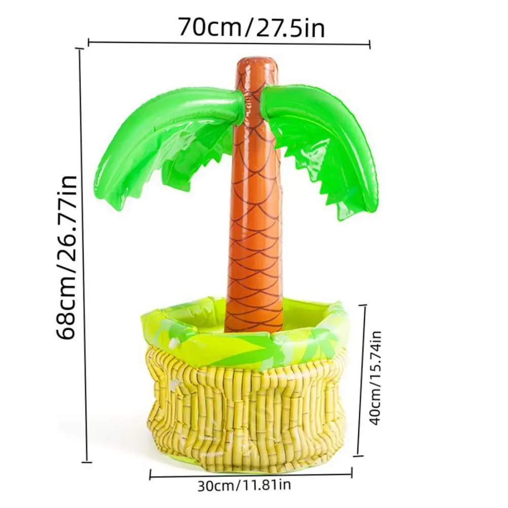 Inflatable Ice Bucket Palm Tree Cactus Cooler Holder Beach Party Ice Bucket Reusable Drink Chiller for Outdoor Picnics Camping