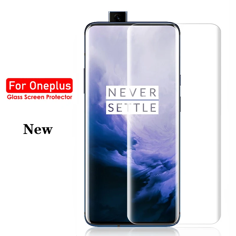 

Mobile phone screen protector For Oneplus 7 7T Pro Full Cover Tempered Glass for oneplus 8t 8 Pro oneplus8 pro case Safety Film