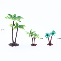 5PCS Mini Plastic Coconut Palm Trees Miniature Plant Pots Bonsai Craft Aquarium Micro Landscape Decorat Sand Table Scenery Model