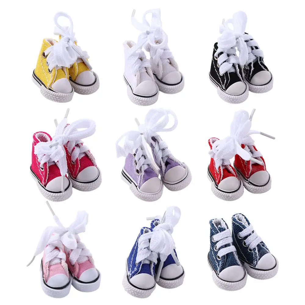 Dolls Shoes 3.5CM Blyth Canvas Shoes For 30CM BJD Dolls Mini Sneakers Shoes Dolls Accessories Kids DIY Handmade Toy Casual Shoes [nike]nike kids bpv sneakers choose 1