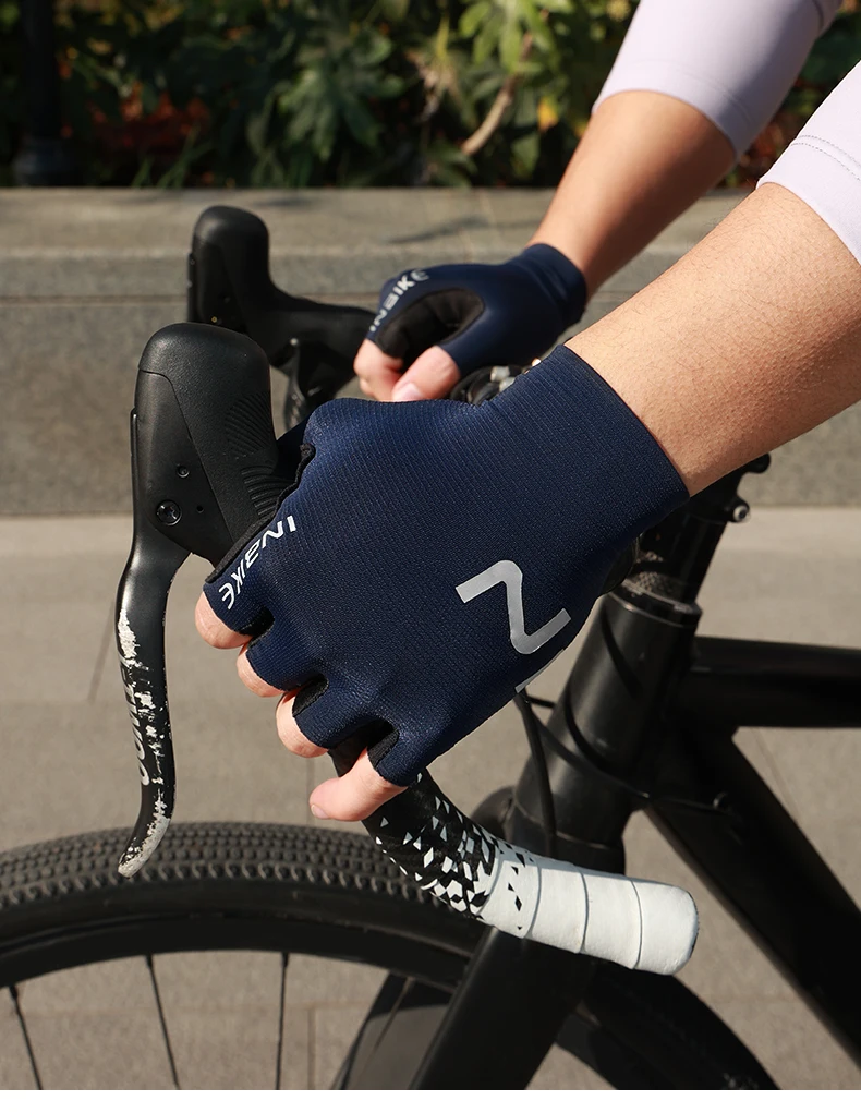 INBIKE Fahrradhandschuhe mit halben Fingern für Männer und Frauen, atmungsaktiver Handgelenkschutz, gepolsterte Fahrradhandschuhe – Detail 10
