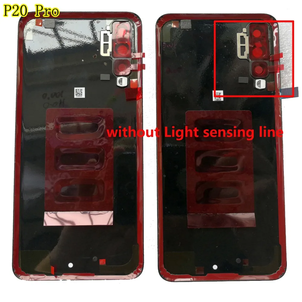 화웨이 P20 Pro CLT-AL00 CLT-L09 CLT-L29 CLT-TL00용 100% 새 제품 유리 후면 배터리 도어 커버