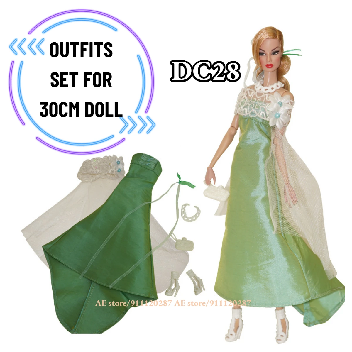 

Fashion outsuit for 30cm sweet BJD Barbie Blyth 1/6 MH CD FR SD Kurhn Doll Clothes Figure Costume Toy Accessories