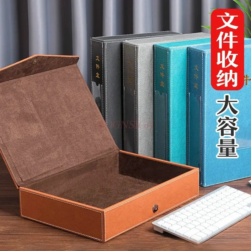 1pcs 두꺼운 아카이브 상자, 대용량 파일 보관 상자, 데이터 아카이브 상자, 숨겨진 버클 수직 분류 및 요약