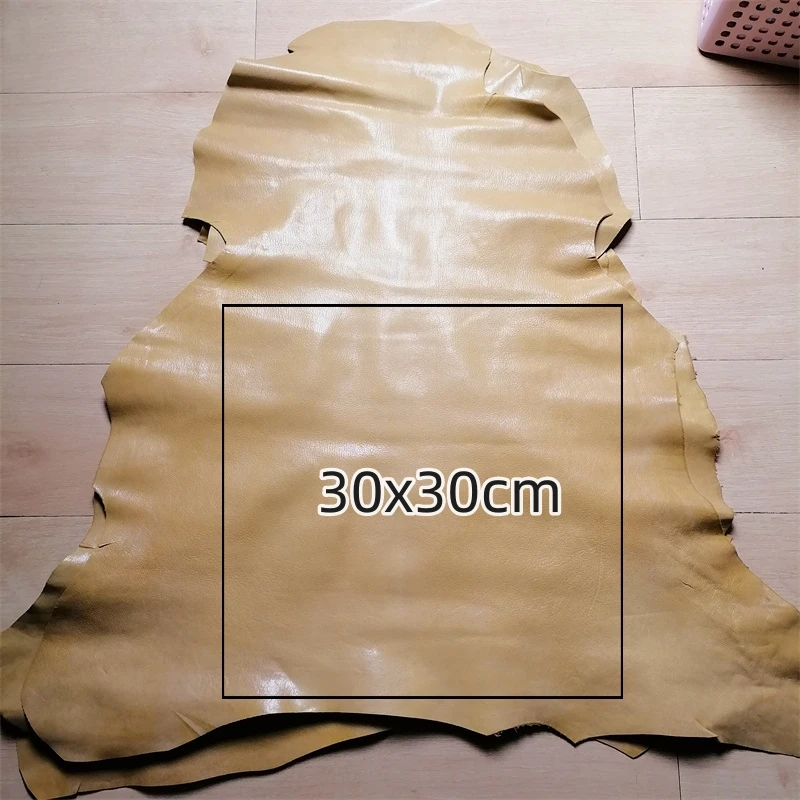 생강 혼합 양 가죽, 1mm 첫 번째 레이어 가죽 진짜 가죽 원단. 바이커 착용용 수제 DIY 가방. 전체 양가죽