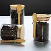 Overnight Oats Jars glass sealed jar With Lid And Spoon Glass Mason Jars Food Storage Container for Cereal Fruit Milk Salad Oats 1