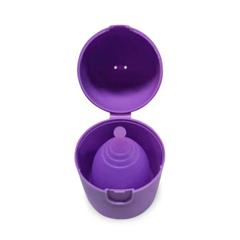 Portable menstrual cup sterilizer disinfection box storage bag period cup case