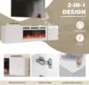 70'' Floating TV Stand with 36'' Electric Fireplace,High Gloss Finish Entertainment Center with 12 Flame Fireplace Insert Heater 5