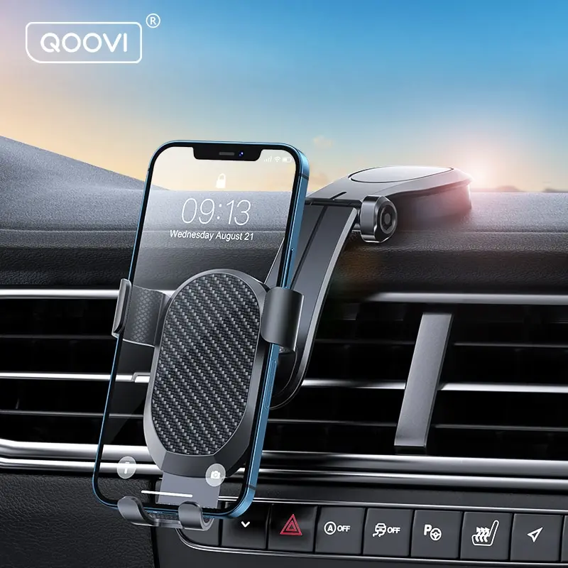 QOOVI Auto Telefon Halter Handy Ständer Montieren Smartphone Schwerkraft  Keine Magnetische Unterstützung Für iPhone 13 12 11 X Xiaomi samsung Huawei