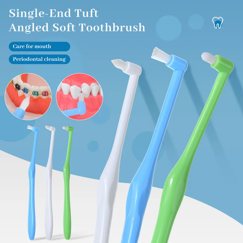 Compact Interdental Brush with Soft Bristles