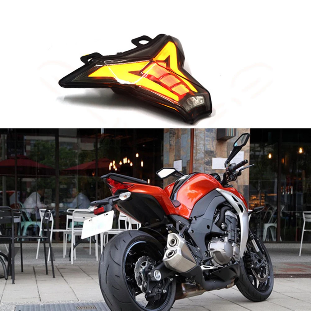 

55W Motorcycle LED Tail Light Turn Signals Light Rear Taillights Brake Stop Lamp For Kawasaki Z1000 2013 2021- 2023