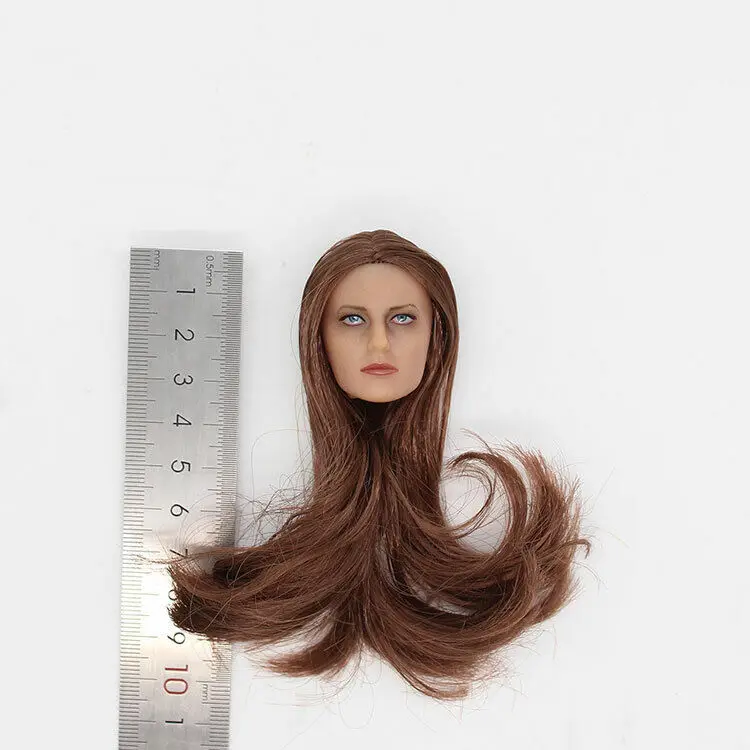 1/6 Female Head Sculpt BLONDE Hair For 12'' PALE PHICEN Figure KT010 C