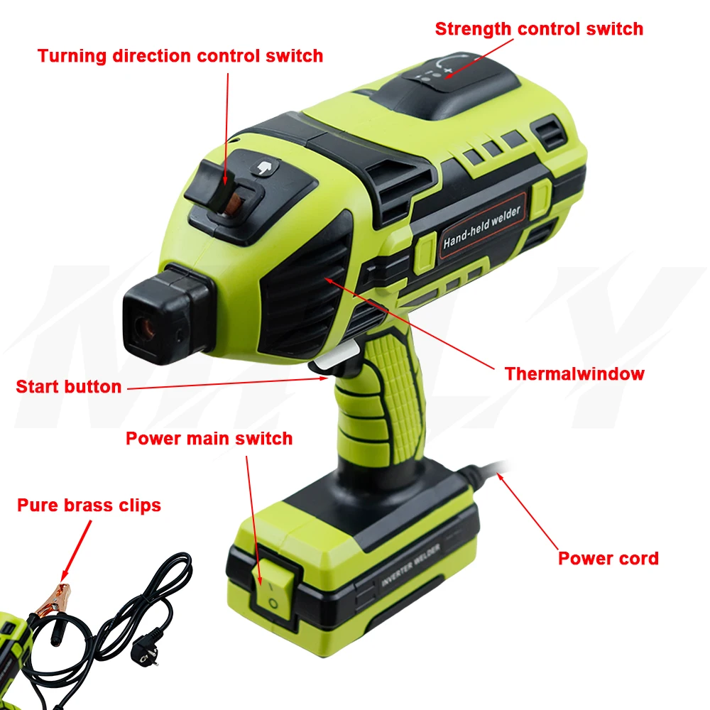 Handheld ARC Welder Gun 4600W Upgraded Welding Machine with IGBT Inverter and 6 Variable Current Adjustment 3