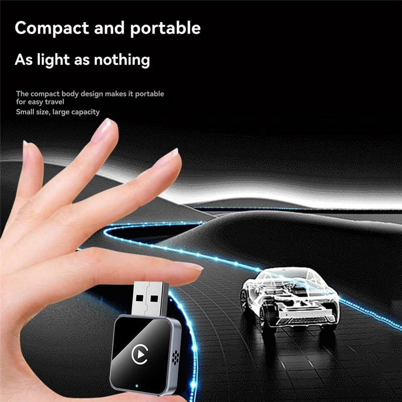 B49C USB 동글 무선 카플레이 2인1 안드로이드 오토 어댑터 AI 스마트 박스 유선 연결 플러그 앤 플레이