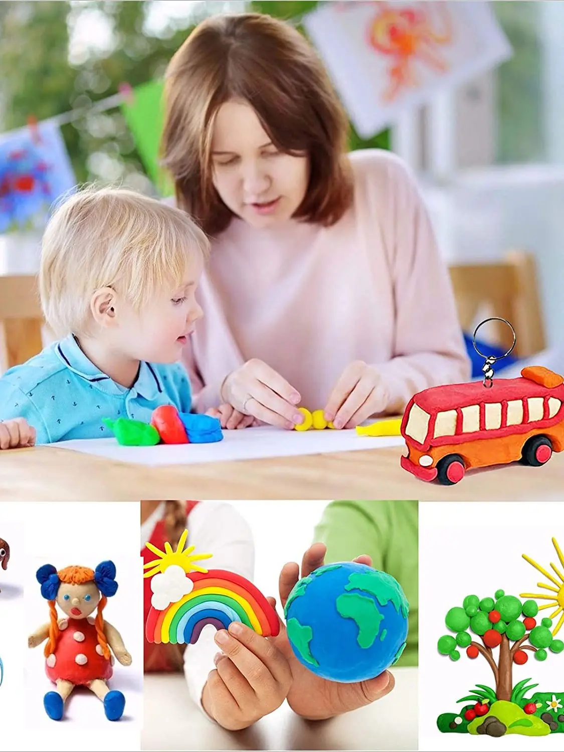 10g Block for Beginner Children Adult Creative Kits Flexible Performance Polymer Clay Modeling Oven Bake Clay modelling clay