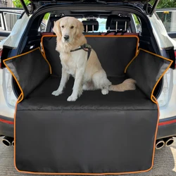 Durable Waterproof Dog Car Seat Cover and Trunk Protector (Yellow Edge)