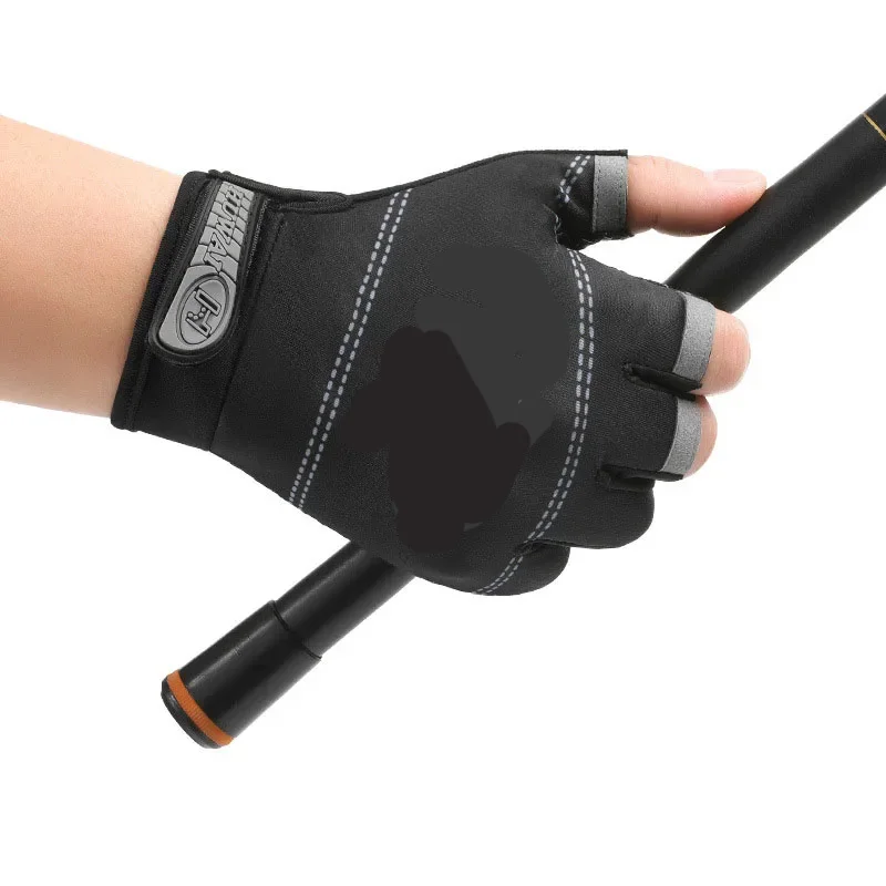 3 Fingers Universal Fishing Gloves Cut Arrow Pattern Breathable Outdoor Angling Sunscreen Anti-Slip Gloves Sports Fishing for fishing gloves