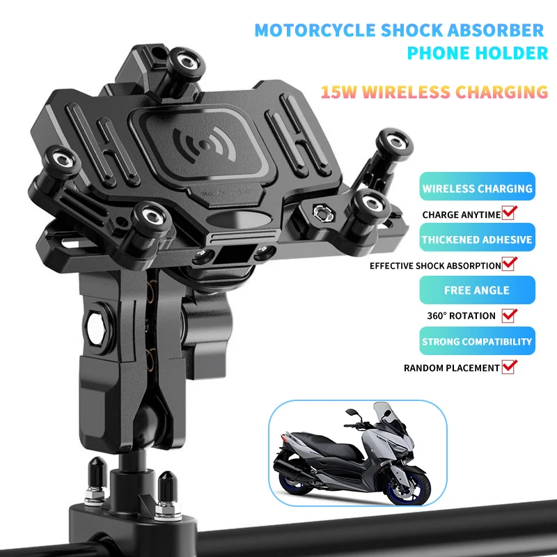 Supporto Per Cellulare Da Moto Caricabatterie Wireless Per Yamaha Xmax 250 Xmax 300 Xmax 400 X-Max 250 Accessori Bracke
