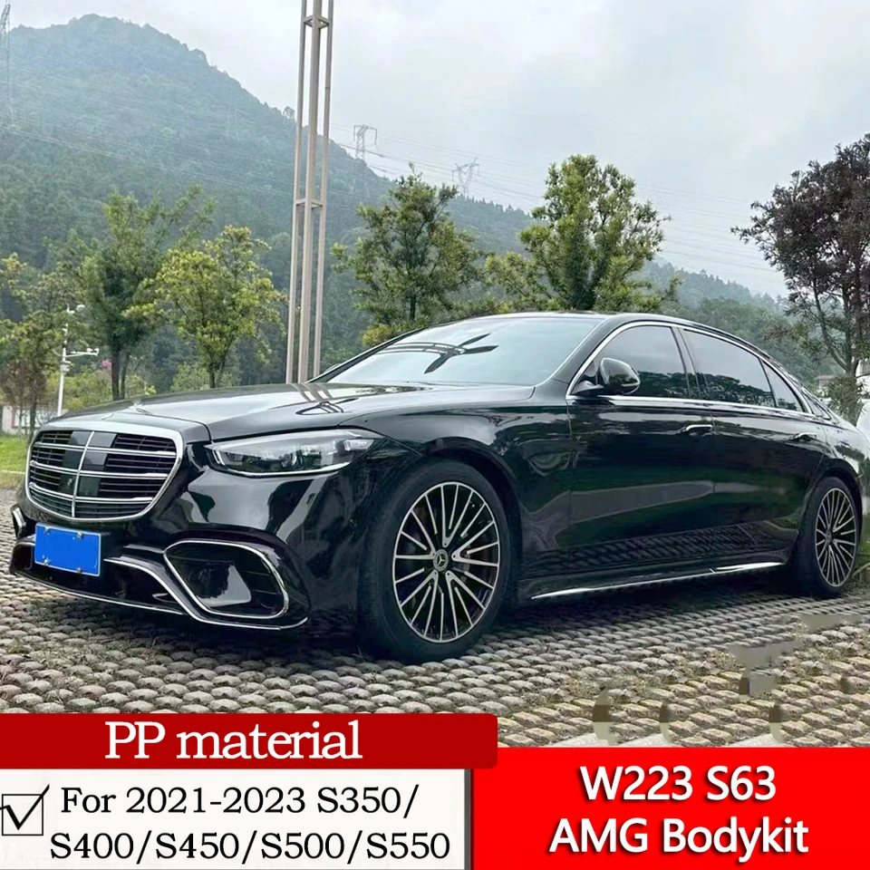 ベンツ用のフロントおよびリアバンパー,車用の変更素材,w223,s63,amg 