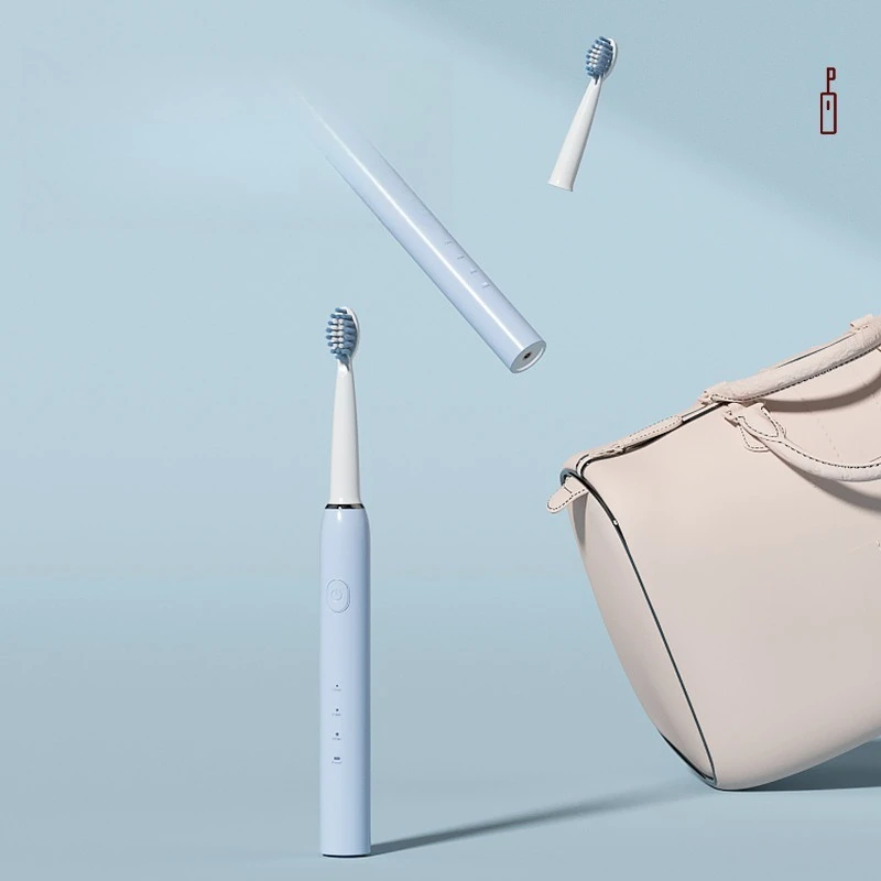 가정용 전동 칫솔, 성인용 3단계 부드러운 칫솔모 전동 칫솔, USB 충전식 음파 전동 칫솔