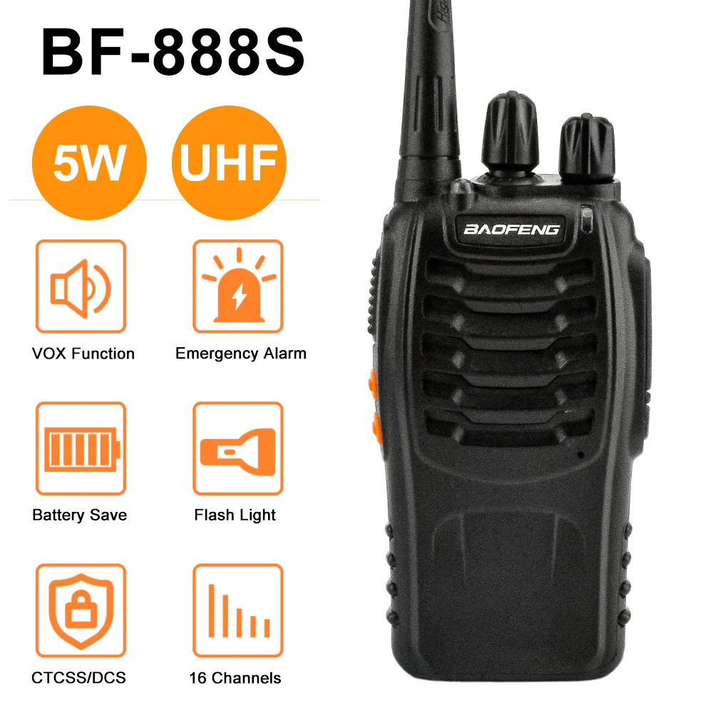 

Рация BF-888s UHF 400-470MHz канал портативный двухсторонний Радио bf-888s 16 каналов связи