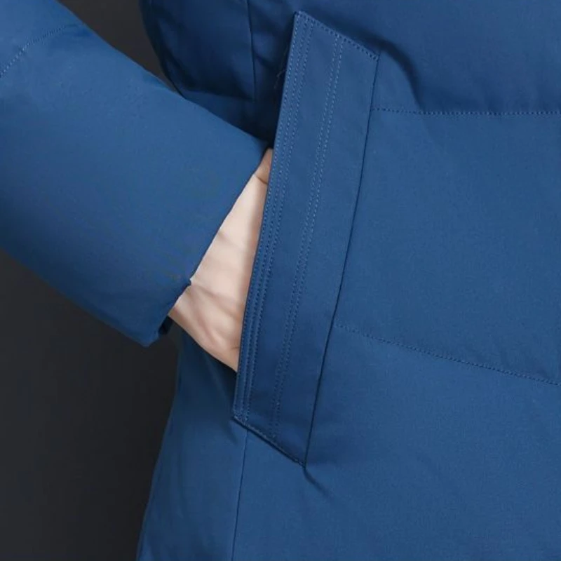 2023 New Women down Jacket Winter Coat Female Long below the Knee Big Fur Collar outwearSlim Fit Hooded Fashion Warm Outcoat