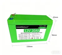 Batterie au lithium rechargeable 12V 12Ah 18650 |   Batterie de stockage d'énergie solaire - Double usage pour l'éclairage électrique 5