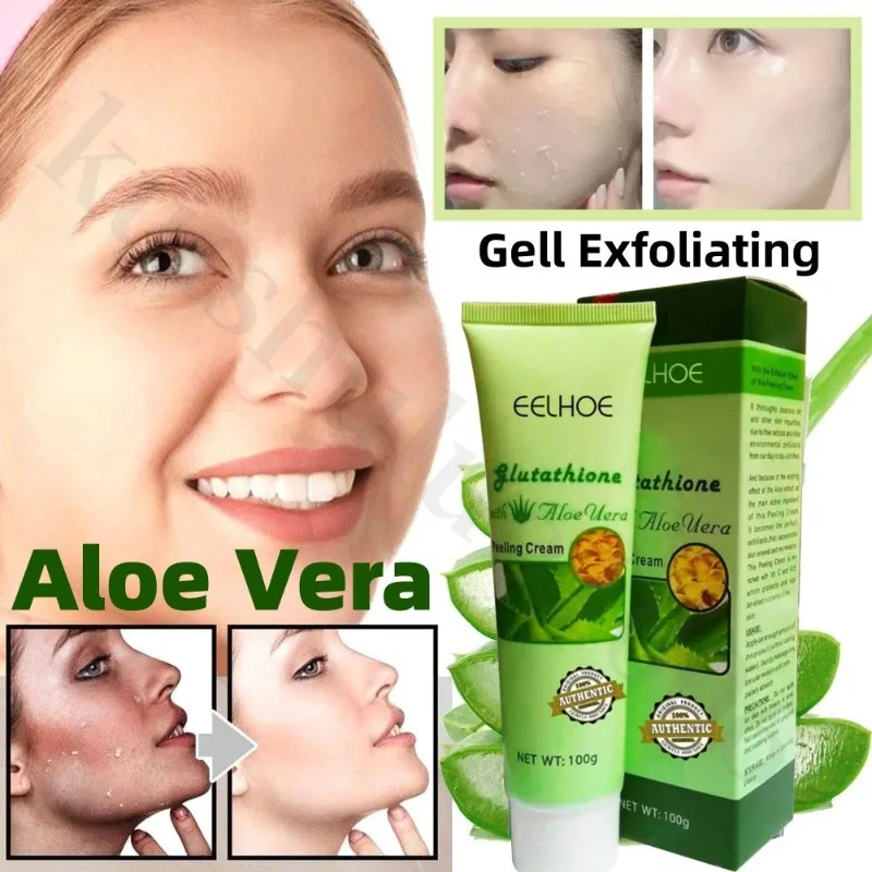 Exfoliating Gel with Aloe Vera Magic Peeling Gel Dead Skin Deep Cleansing Face Scrub Skin Care100ml check out pure 99% aloe vera deep cleansing