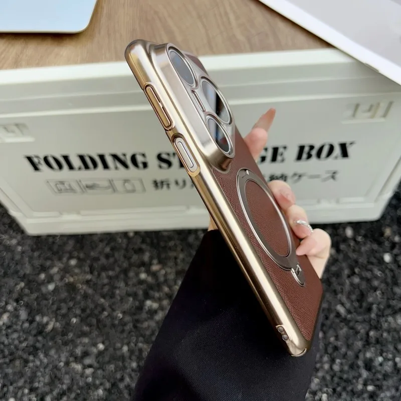 Electroplated Metallic Paint Phone Case with Full Lens Coverage, Shockproof and Drop-Resistant