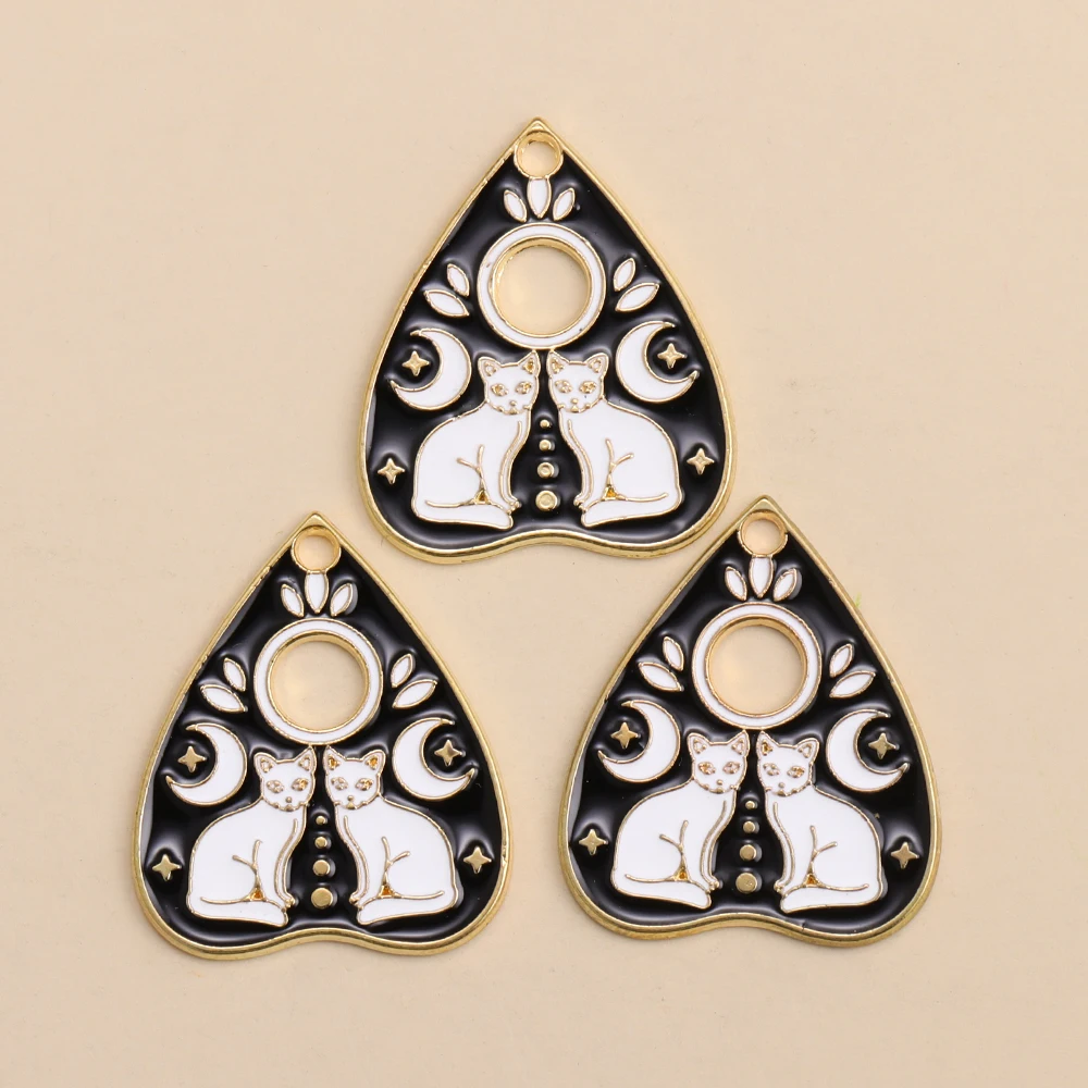 10 Stücke Neue Gothic Halloween Anhänger Schwarz Sonne Katze Metall Charms für DIY Schmuck Machen Halskette Festival Schmuck Set Geschenke – Detail 9