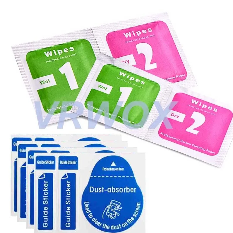 

10-50 Pcs Removal Dust Absorber Wet Dry Cleaning Wipes for Camera Lens Film Phone Tablet LCD Screen Protector Paper Sticker