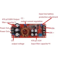 1200W 20A DC Car Step-up Power Supply Module Boost Converter Adjustable 10-60V to 12-83V 4