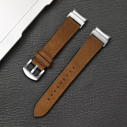 Elegant No Gap Leather Watch Strap - Premium Bracelet for Watch 4 Classic (Light brown silver)