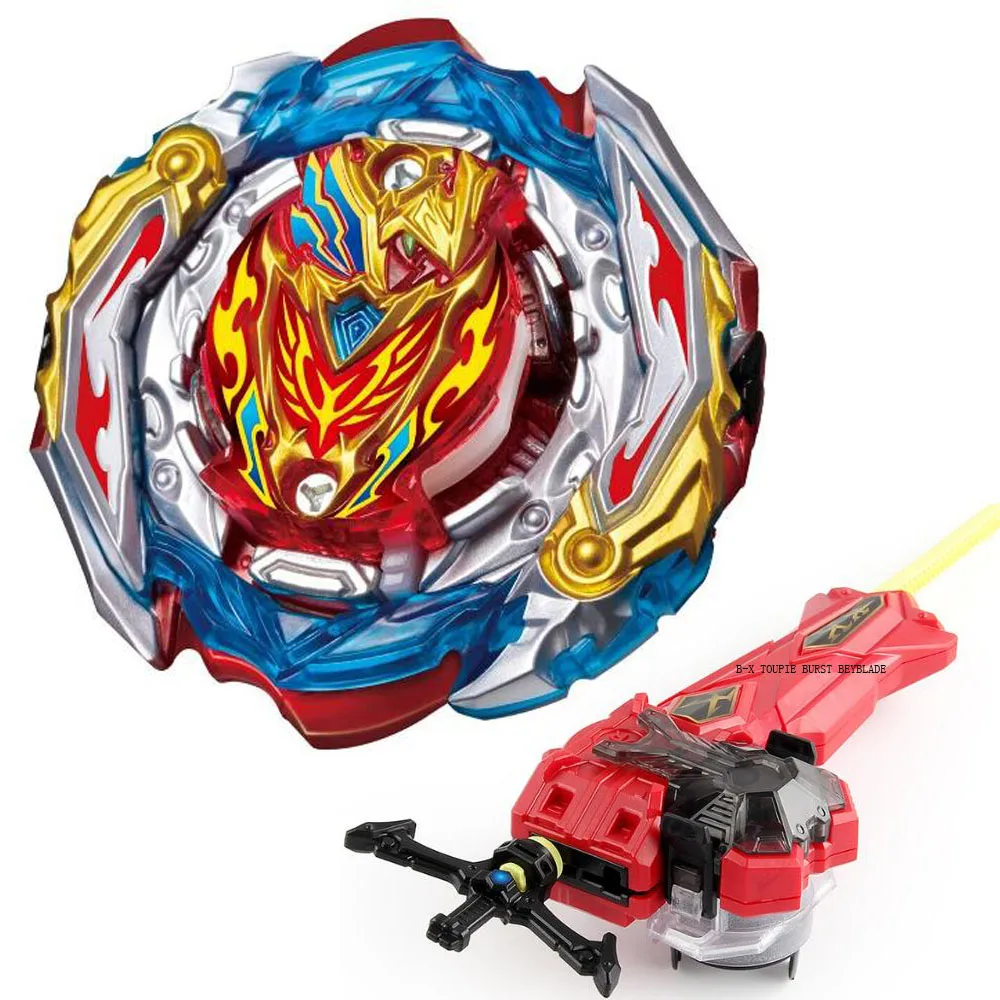 B-X Toupie Burst Beyblade B-201 Zest Achille B201 Set Modificato Con B-200 Power Sword Launcher Personalizzato L/R