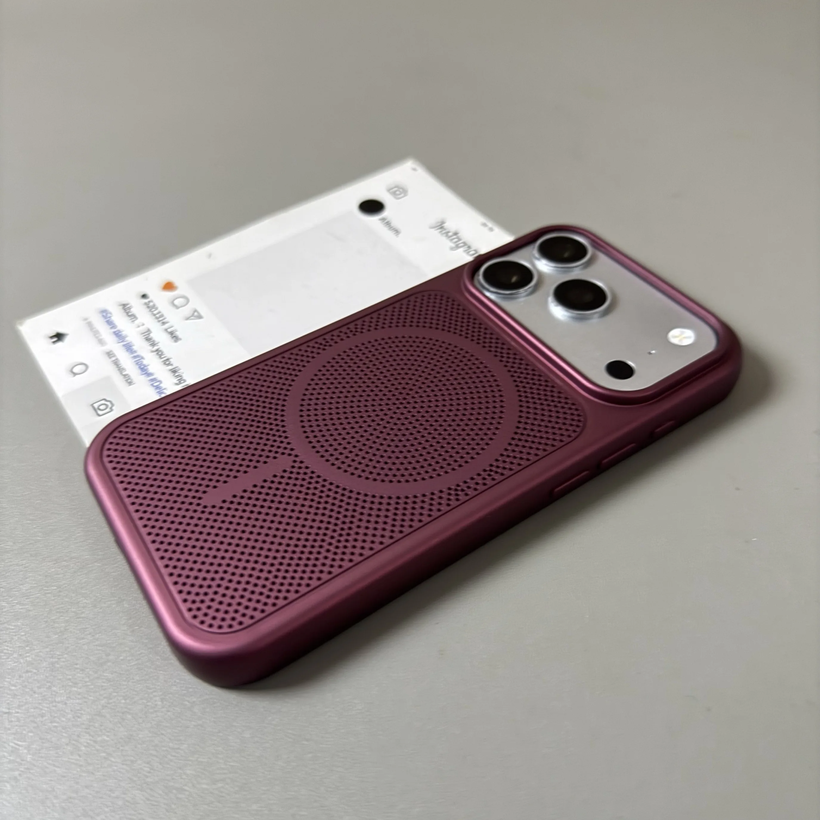 Advanced Heat Dissipation Magnetic Phone Case with Breathable Grid and Rugged Armor Design