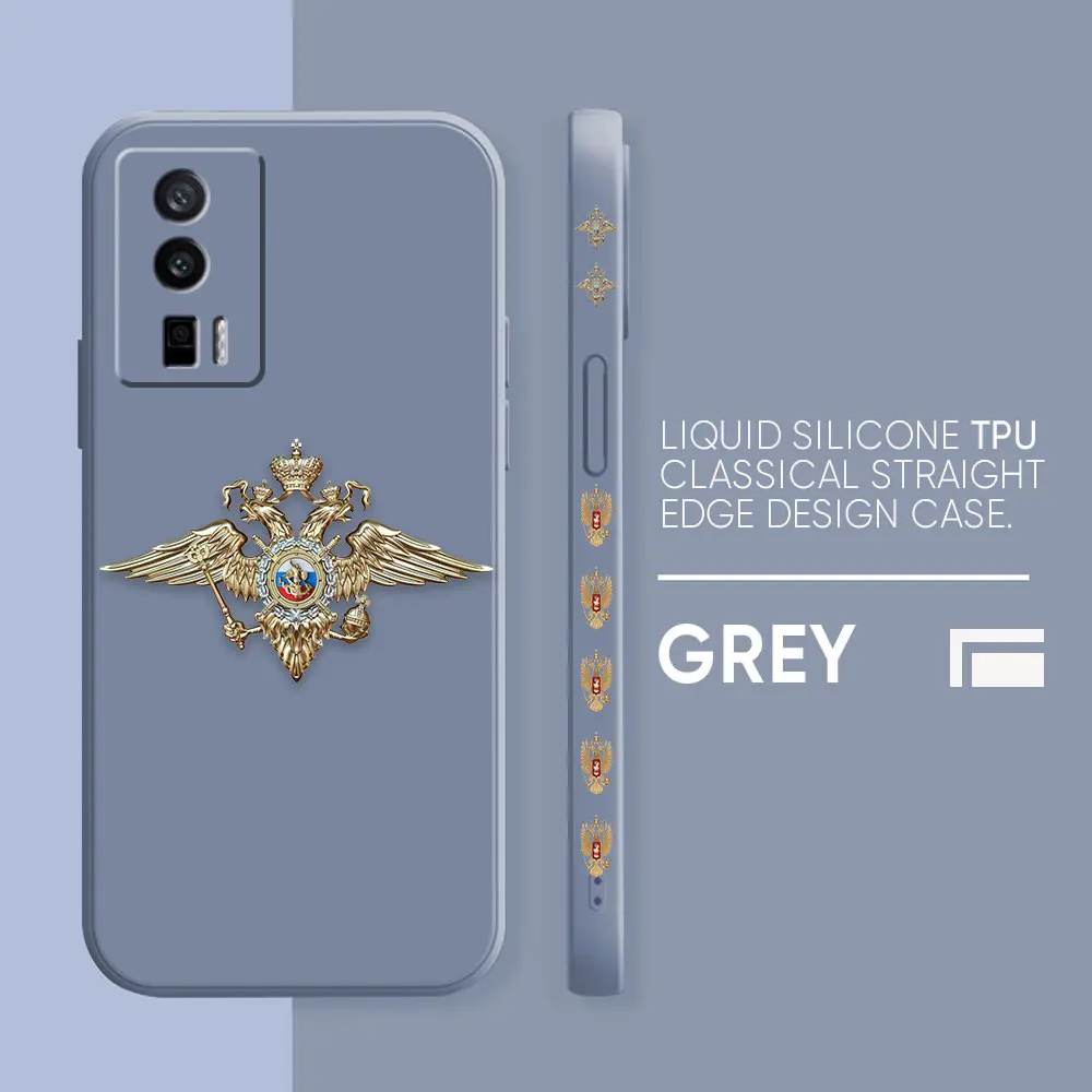 thumbnail image 1 of Funda para Redmi K60E K50 K40S K40 K30 K20 10C 9 8A 8 10 Pro 4G 5G Funda de silicona líquida Simple emblema de la Federación Rusa, 1 of 5