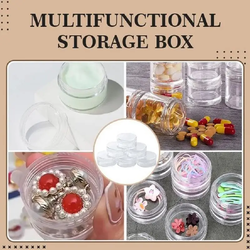 5gm Clear Acrylic Container Square Acrylic Bottle Small Cosmetic Case Eye  Shadow Powder Container Eye Cream Jar Powder Travel Small Bottle 