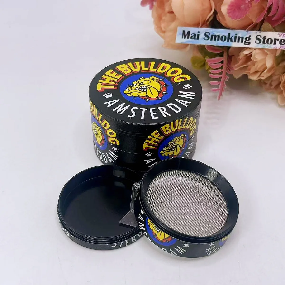 50/63mm Metal Dog Herb Grinder 4-Layer Manual Spice Mill Pepper Mortar Raw Grass Tobacco Grinder Smoking Cigarette Accessories 5