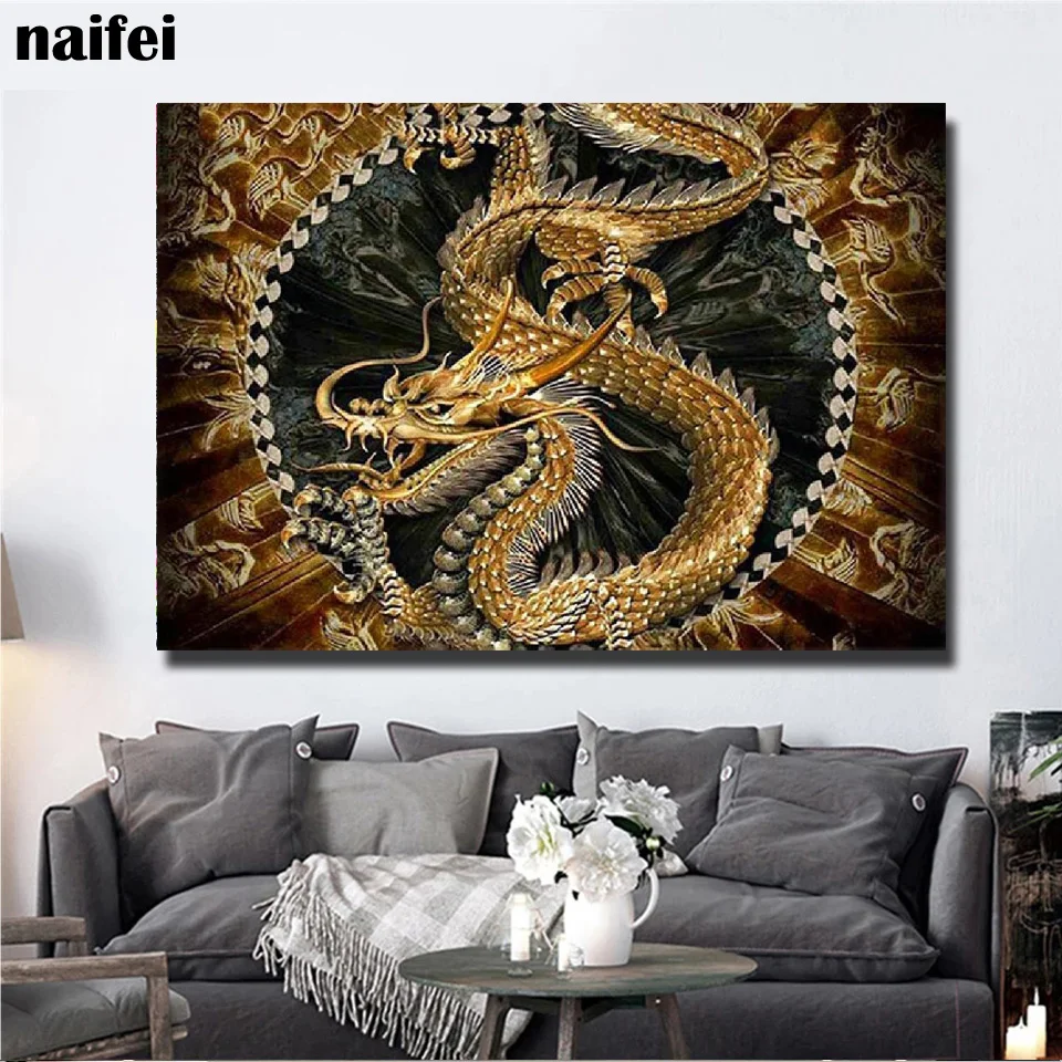 Diamond Painting Animal Dragon Full Square Drill Mosaic Embroidery Cross  Stitch Home Decor 5D DIY Art Wall Stickers for Gifts